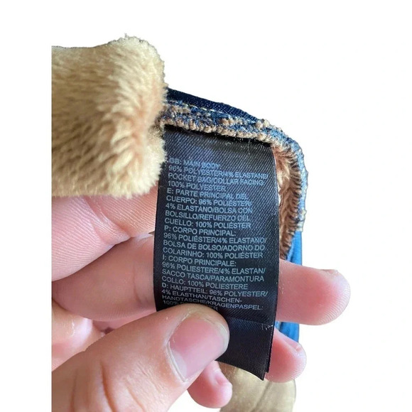 The North Face Men’s Beige Long Sleeve Full Zipped Fleece Sweatshirt Size L - Picture 5 of 5